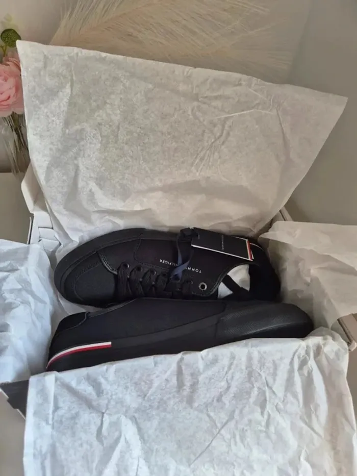 Tommy Hilfiger Baskets Vulcanisées Homme mixte Taille 40 Core Corporate Canvas Basses, Noir - photo numéro 14