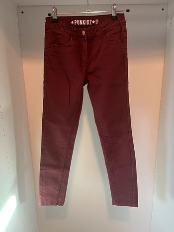Pantalon bordeaux Punkidz Taille 10 ans