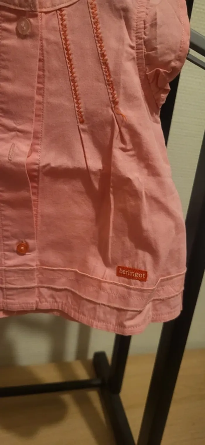 Blouse rose bébé fille – Berlingot – 3 mois (60 cm) - photo numéro 3