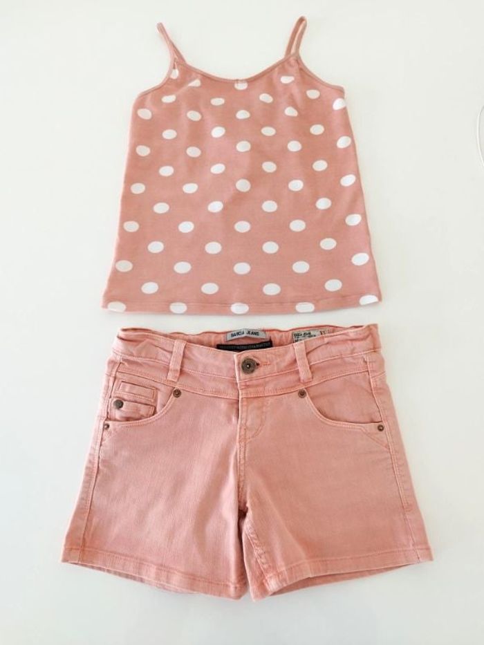 Short en jean + débardeur