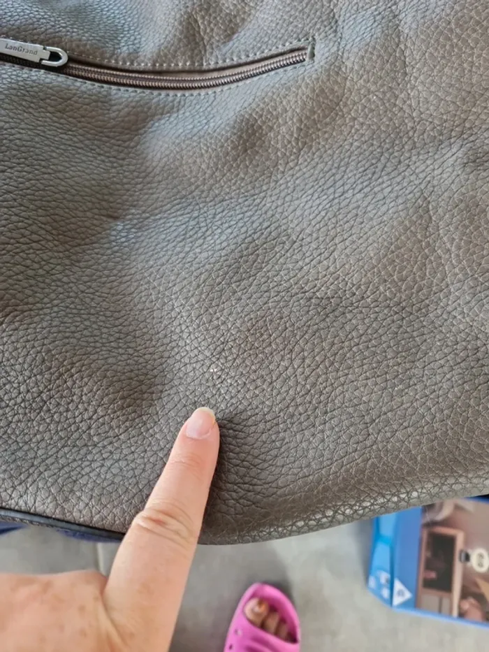 Sac a main gris a dentelle - photo numéro 6