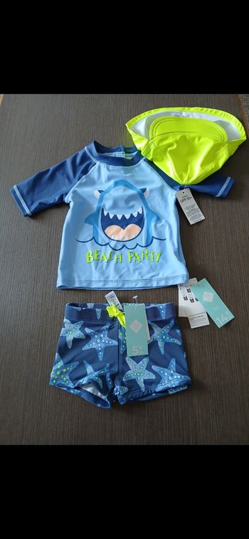 Ensemble de bain garçon anti UV+50 81 cm 18 mois