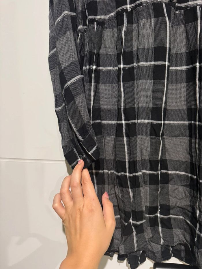 Rose chemise à carreaux noire et blanche - photo numéro 3