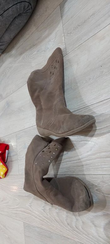 Bottes brunes pour fille, doublées, pointure 36