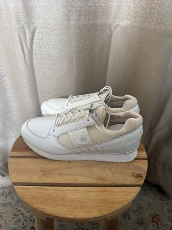 Baskets Le Coq Sportif blanches mesh & cuir – Taille 38 neuves