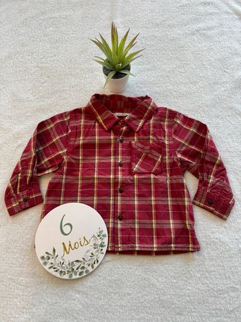 Chemise manches longues à carreaux