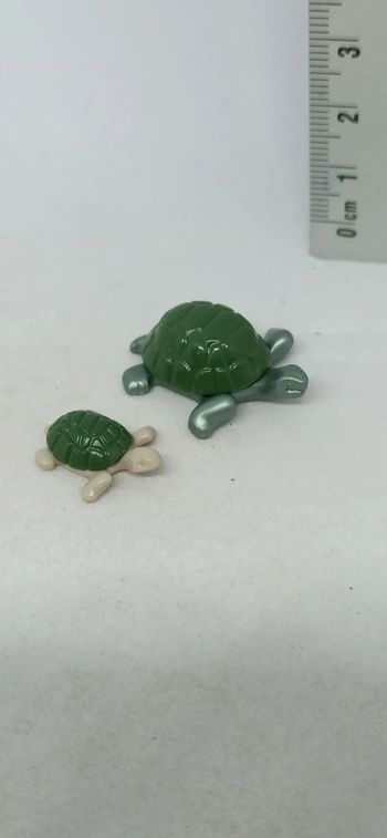 Tortue carapace verte avec bébé playmobil