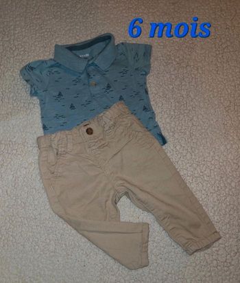 Pantalon et polo 6 mois