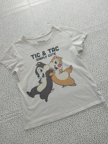 t-shirt disney tic et tac beige creme s simply cute kawaii