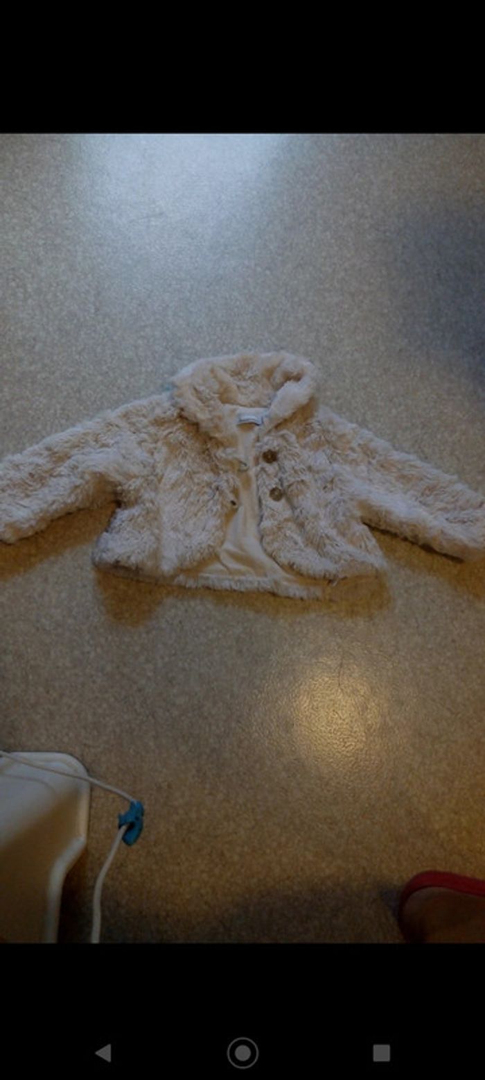 Gilet épais/ manteau beige neuf Catimini