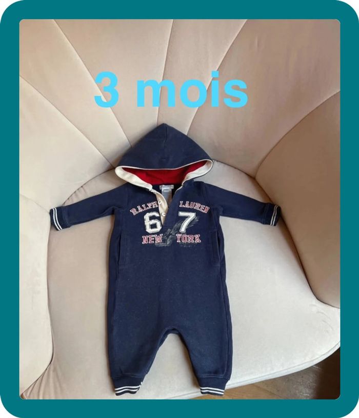 Combinaison jersey épaisse 3 mois Ralph Lauren