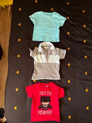 Lot t-shirt 12 mois