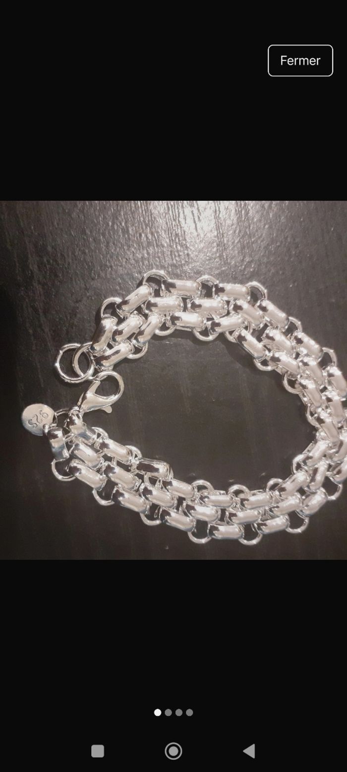 Bracelet en argent s925 neuf  20 cm - photo numéro 5