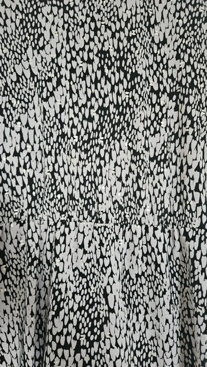 Blouse doré col nœud, taille 36, Morgan - photo numéro 4