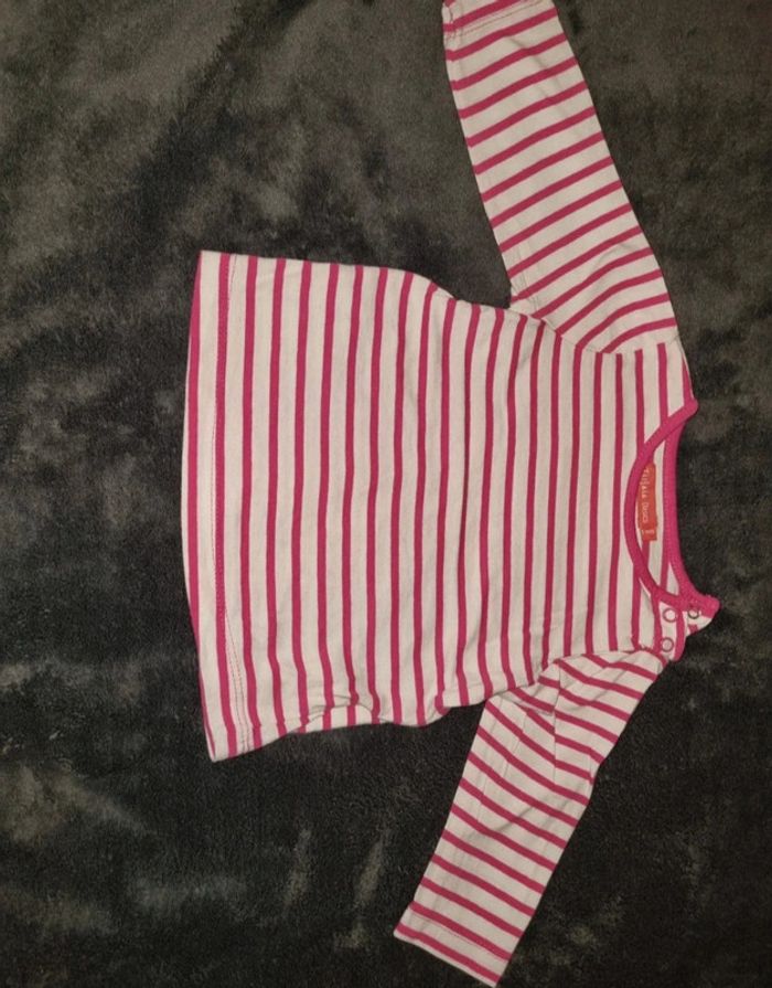 Tee-shirt manches longues fille taille 9mois - photo numéro 3