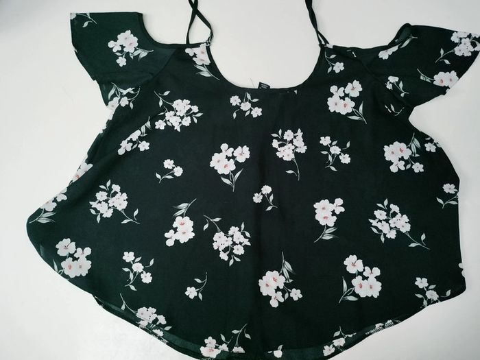 Blouse légère noire Fleurie 42 - photo numéro 2