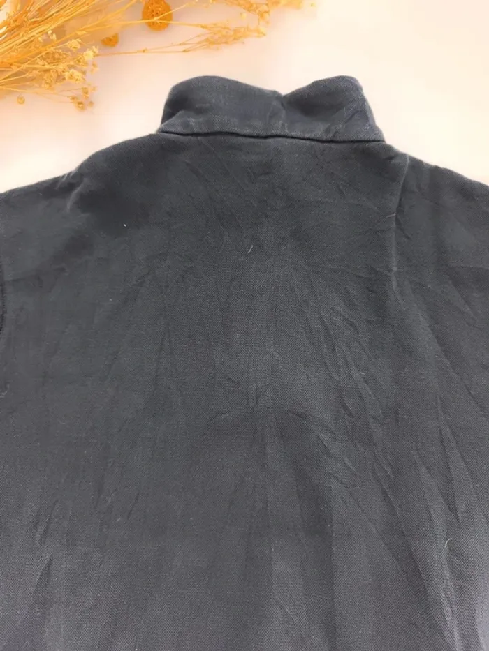 Sweat 1/4 zippé bleu marine logo blanc grosse tâche devant taille M Ralph Lauren homme - photo numéro 20