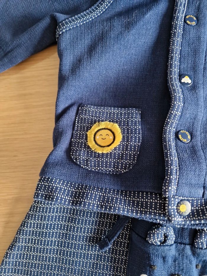 Gilet et pantalon bleu sergent major 9 mois - photo numéro 2