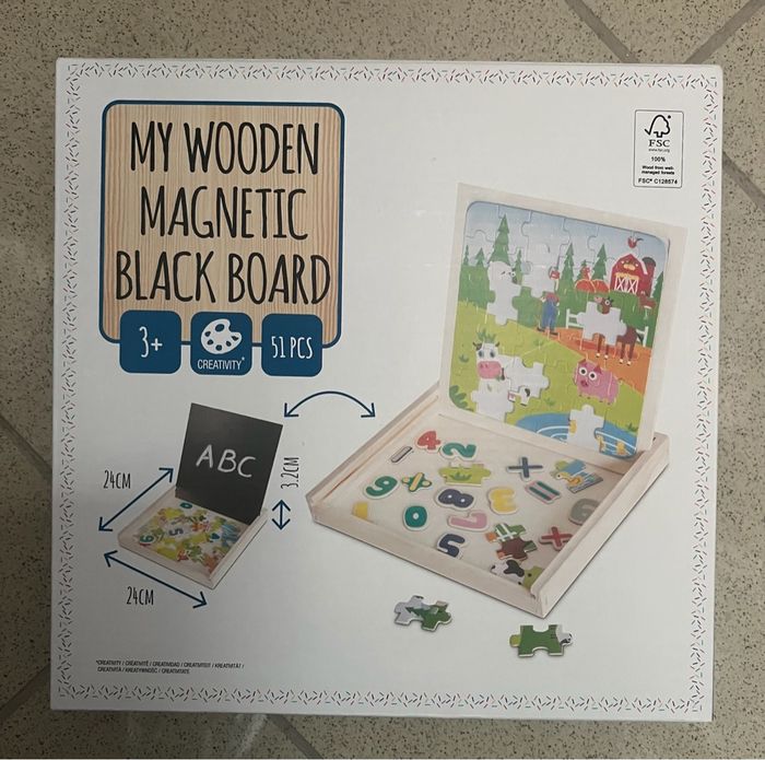 Puzzle en bois magnétique