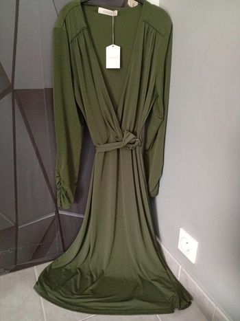 Robe longue kaki