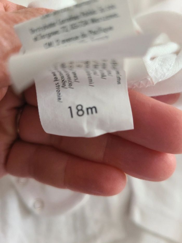 Body tex baby blanc taille 18 mois - photo numéro 8