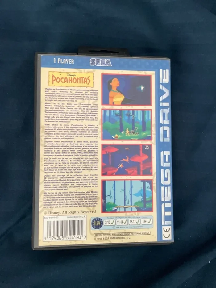 Pocahontas jeu notice sega megadrive mega drive - photo numéro 8