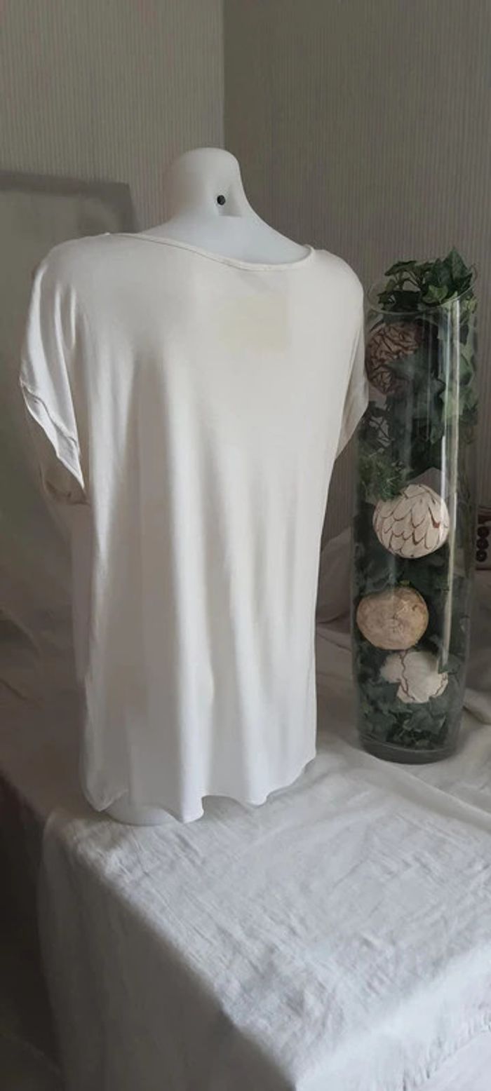 Tee-shirt femme bi-matière "ETAM" taille XL - photo numéro 3