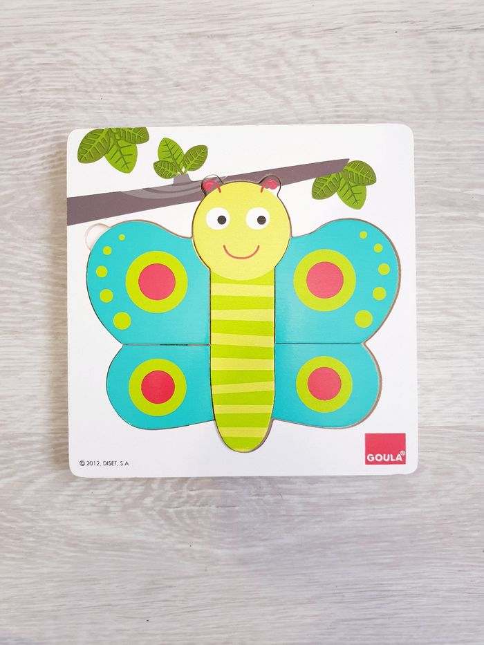 Puzzle 3 Niveaux Papillon - Goula