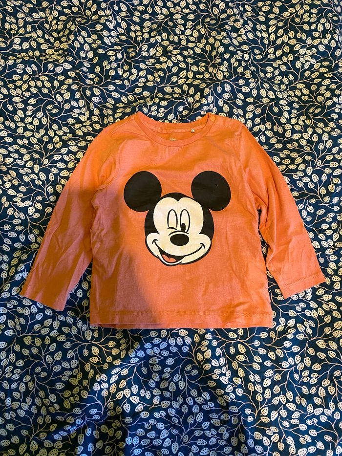 T-shirt manches longues Mickey garçon, taille 18 mois