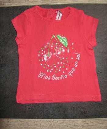 Tee shirt manches courtes fille 6 mois