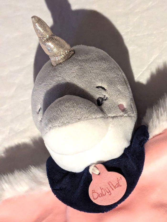 Licorne Corne Argentée Pailletée Robe Rose Devant Fourrure Arrière Peluche Petits Enfants Bébés - photo numéro 3