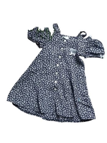 Robe courte fleurie épaules dénudées 3ans