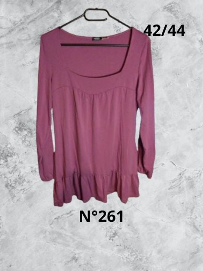 N°261 Tunique vieux rose T42/44. La redoute.