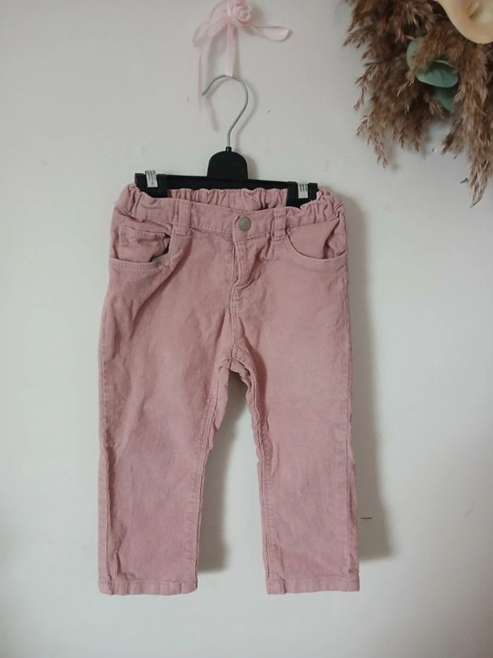 Pantalon effet velours