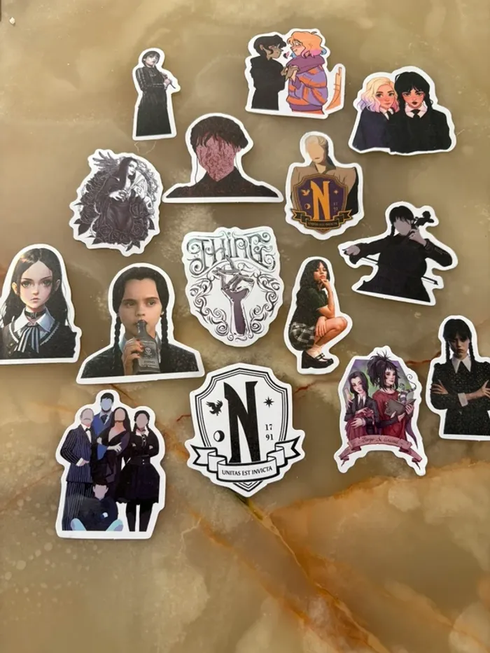Stickers mercredi addams 15 pièces