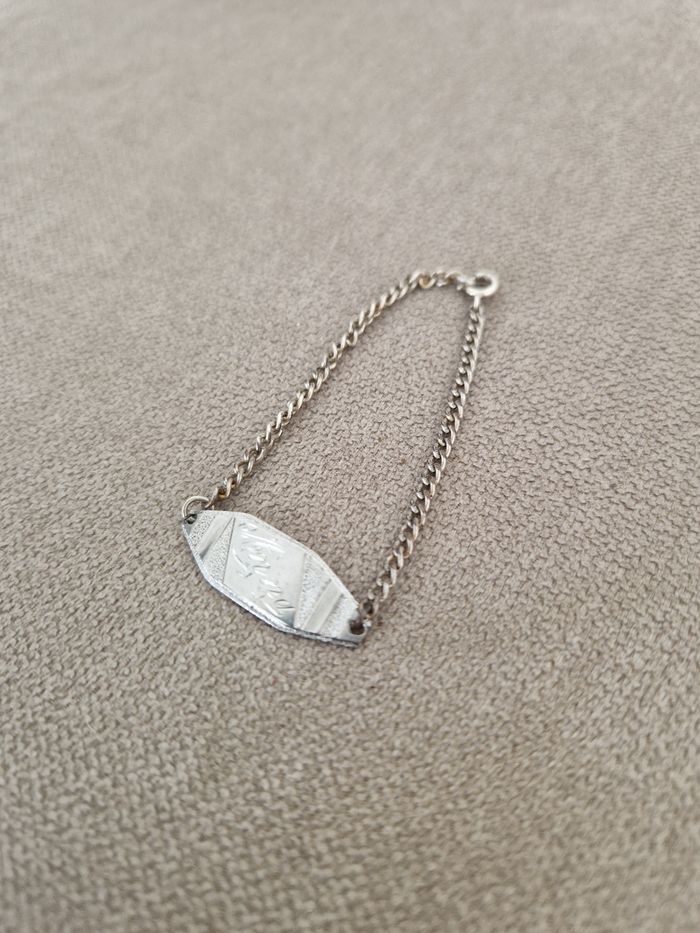 Bracelet de naissance argenté prénom Anna - photo numéro 4