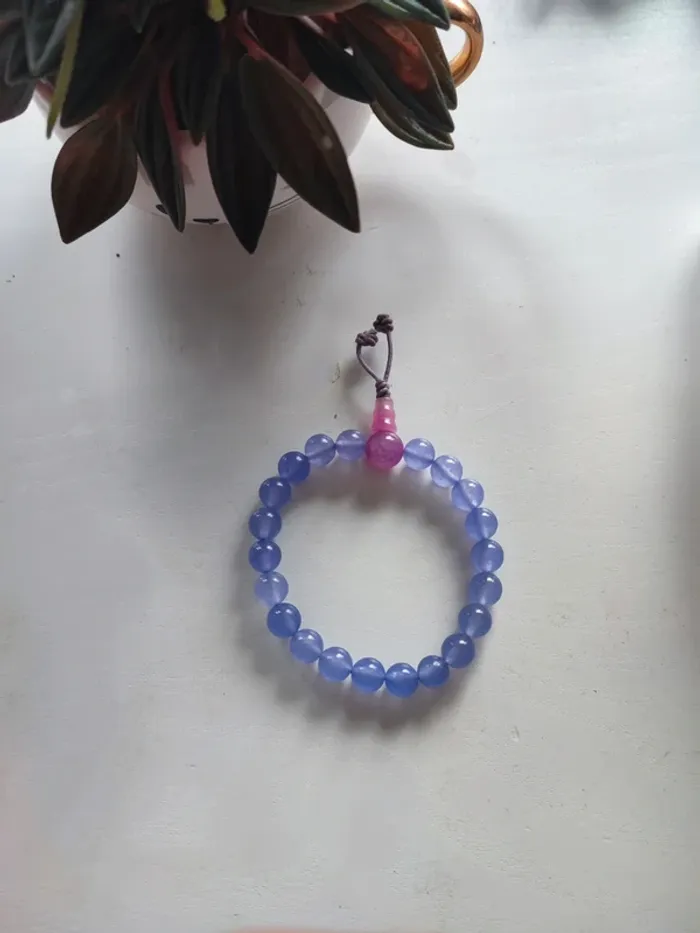 Bracelet fantaisie perles améthyste violet - photo numéro 2