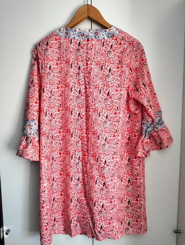 Robe à imprimé manches évasées - photo numéro 2
