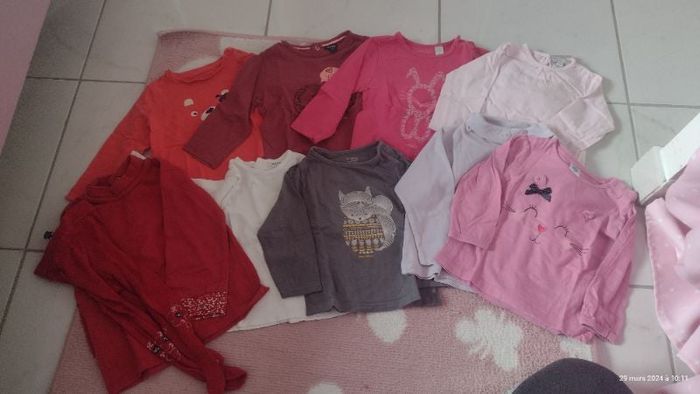 Lot 9 t-shirts manches longues