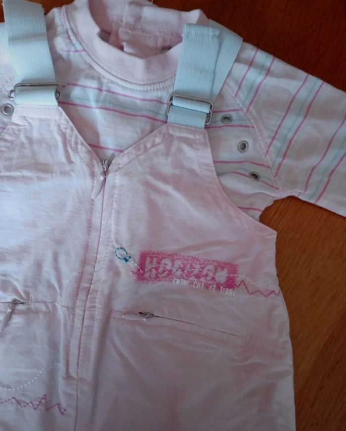 Ensemble robe t-shirt manches longues taille 3 mois en très bon état - photo numéro 2