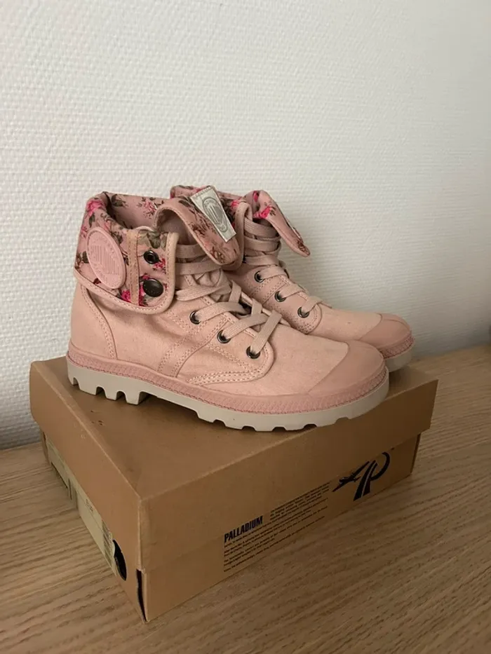 Basket palladium rose à fleur 🌸 💗 - photo numéro 3