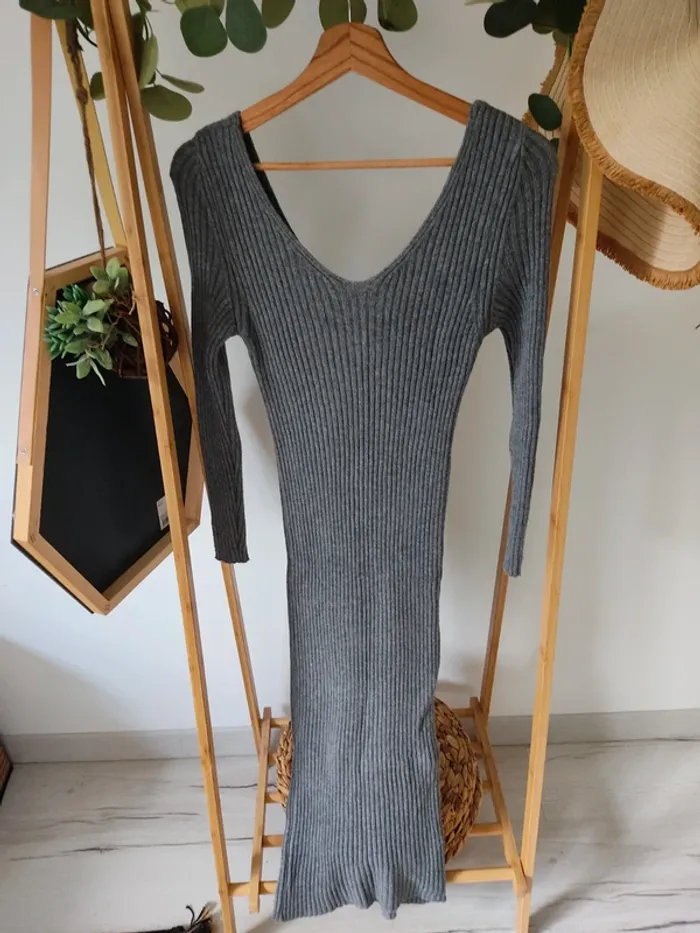 Robe longue grise Taille Unique