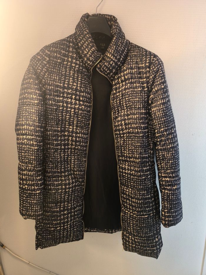 Doudoune femme noire et crème - photo numéro 5