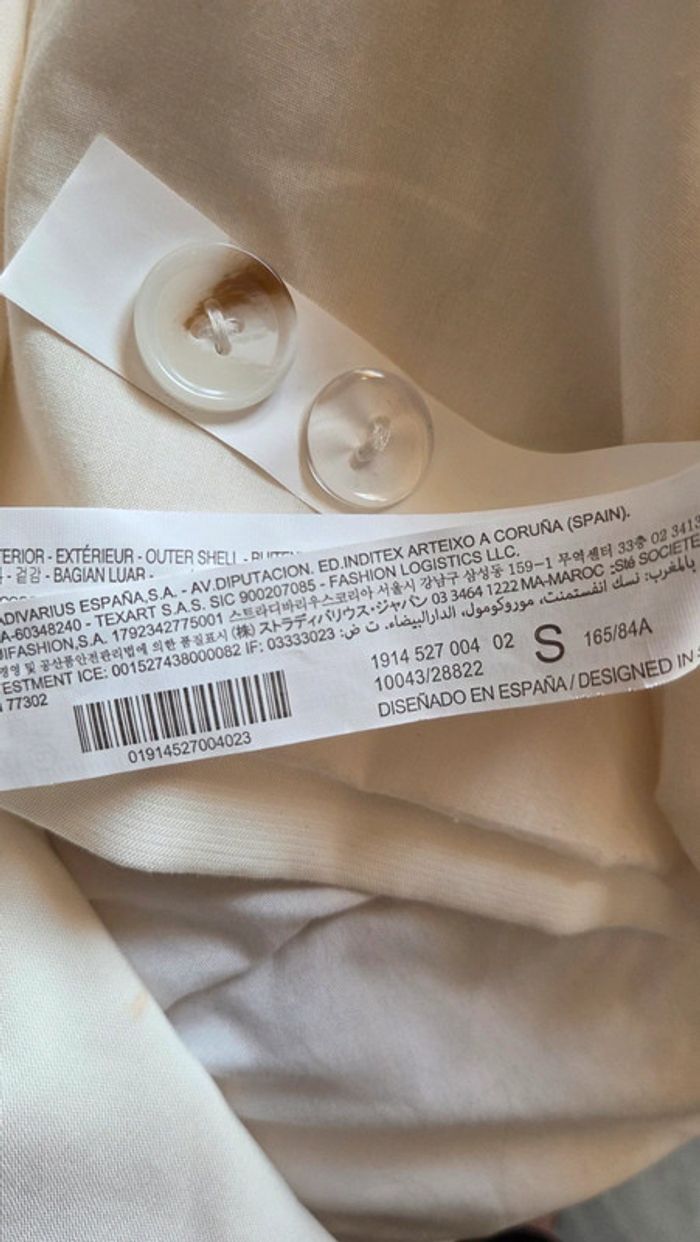 Veste Blazer Blanc de chez Stradivarius en taille S - photo numéro 5