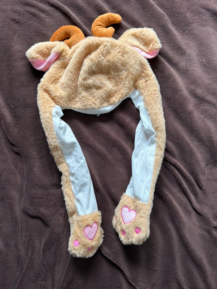 Bonnet renne avec pompe pour lever les oreilles - photo numéro 3