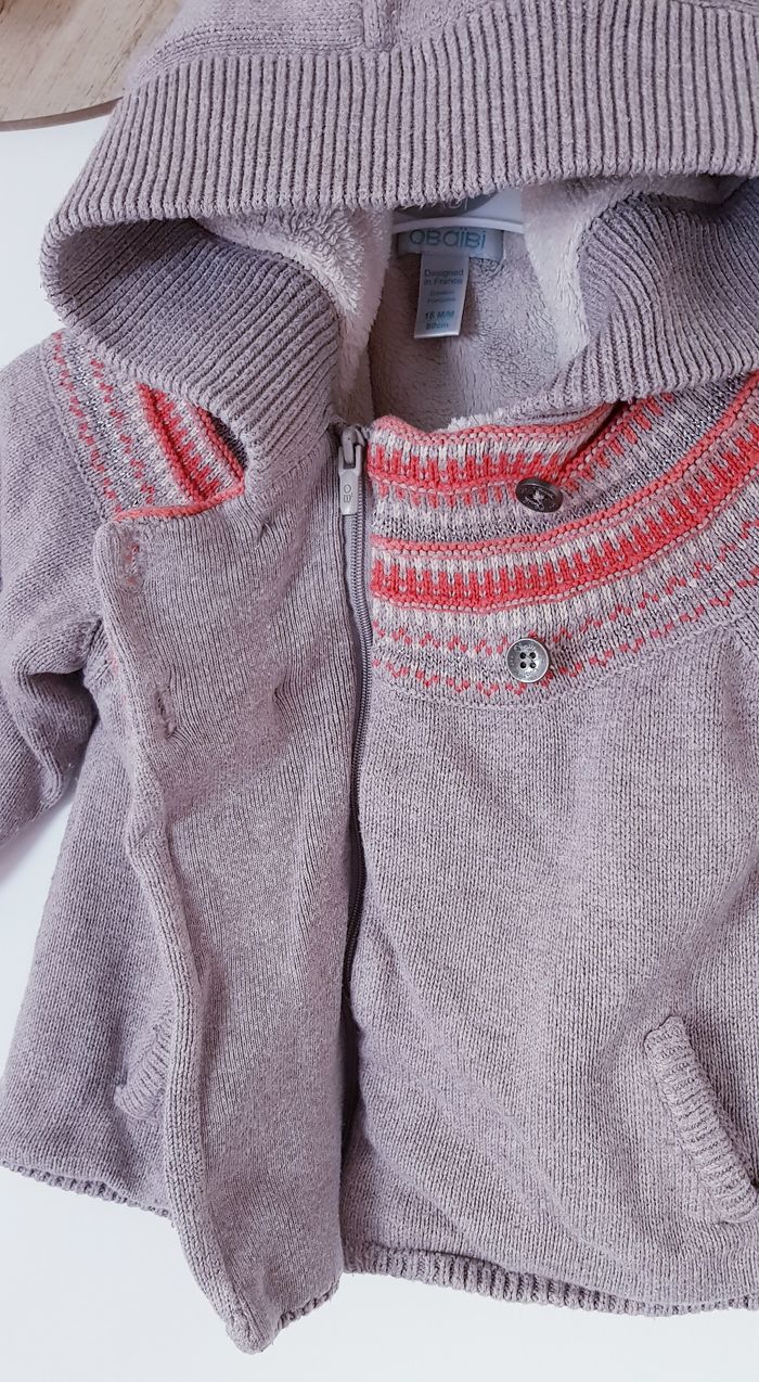 🍂 Gilet fourré à capuche - Obaibi - 18 mois 🍂 - photo numéro 6