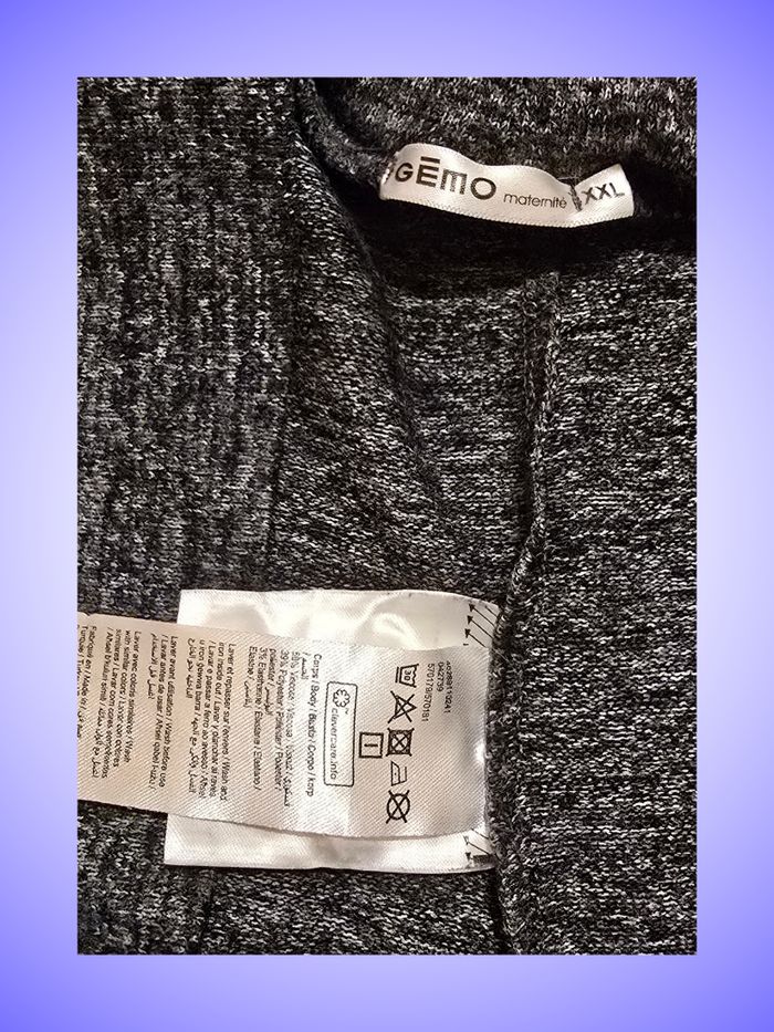 Pantalon Legging Maternité Gris Taille 44 XXL Gémo - photo numéro 3