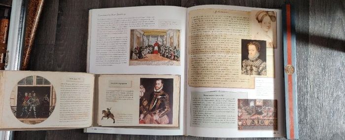 Livre avec documents historiques- Rois de France - photo numéro 3