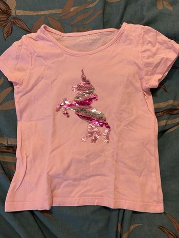 Tee shirt licorne sequin rose in extenso 5 ans