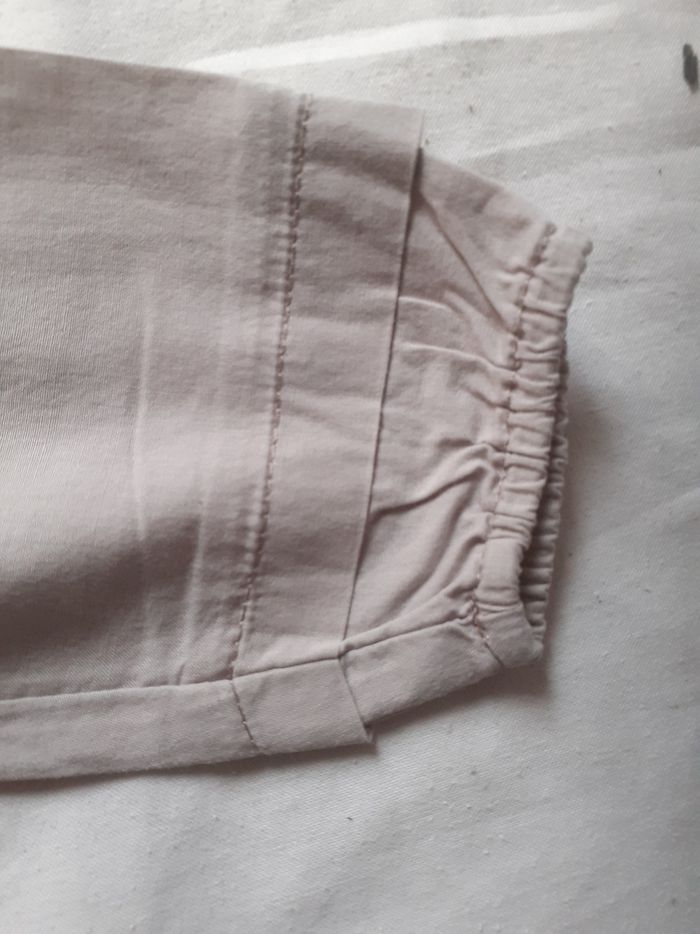 Chemise crème motif fleurs lilas - photo numéro 3